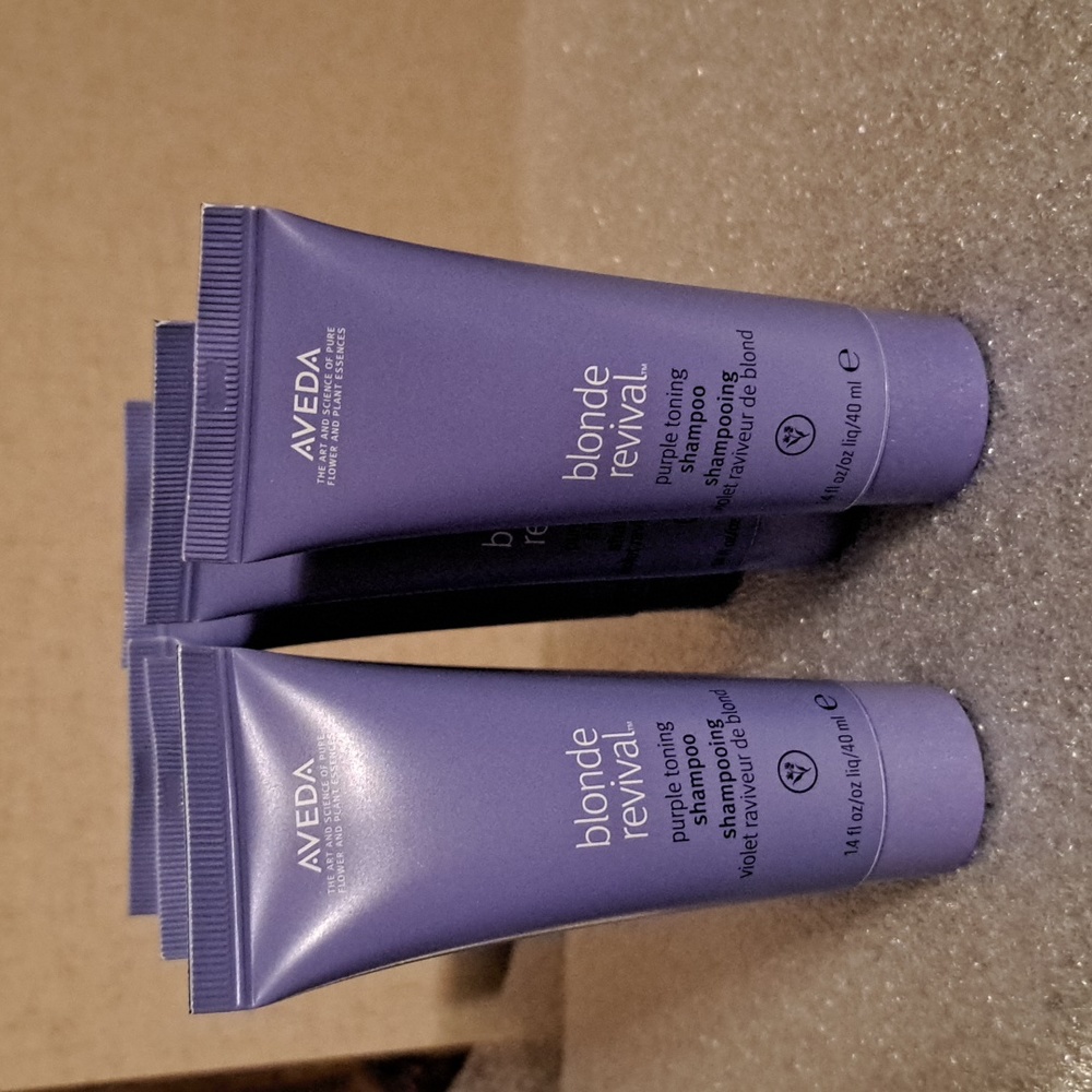 6-Aveda Blond Revival purple toning shampoo 1.4 oz.Each, 6 count, new